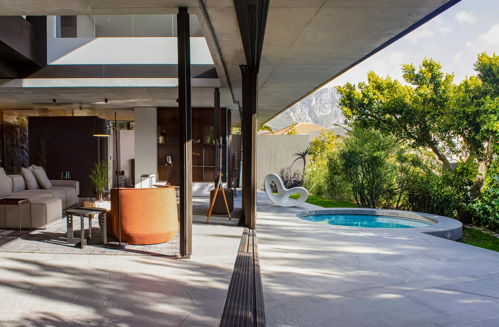 Cranberry Pavilion, Wright Architects, Interior, Chair, Beam, Patio