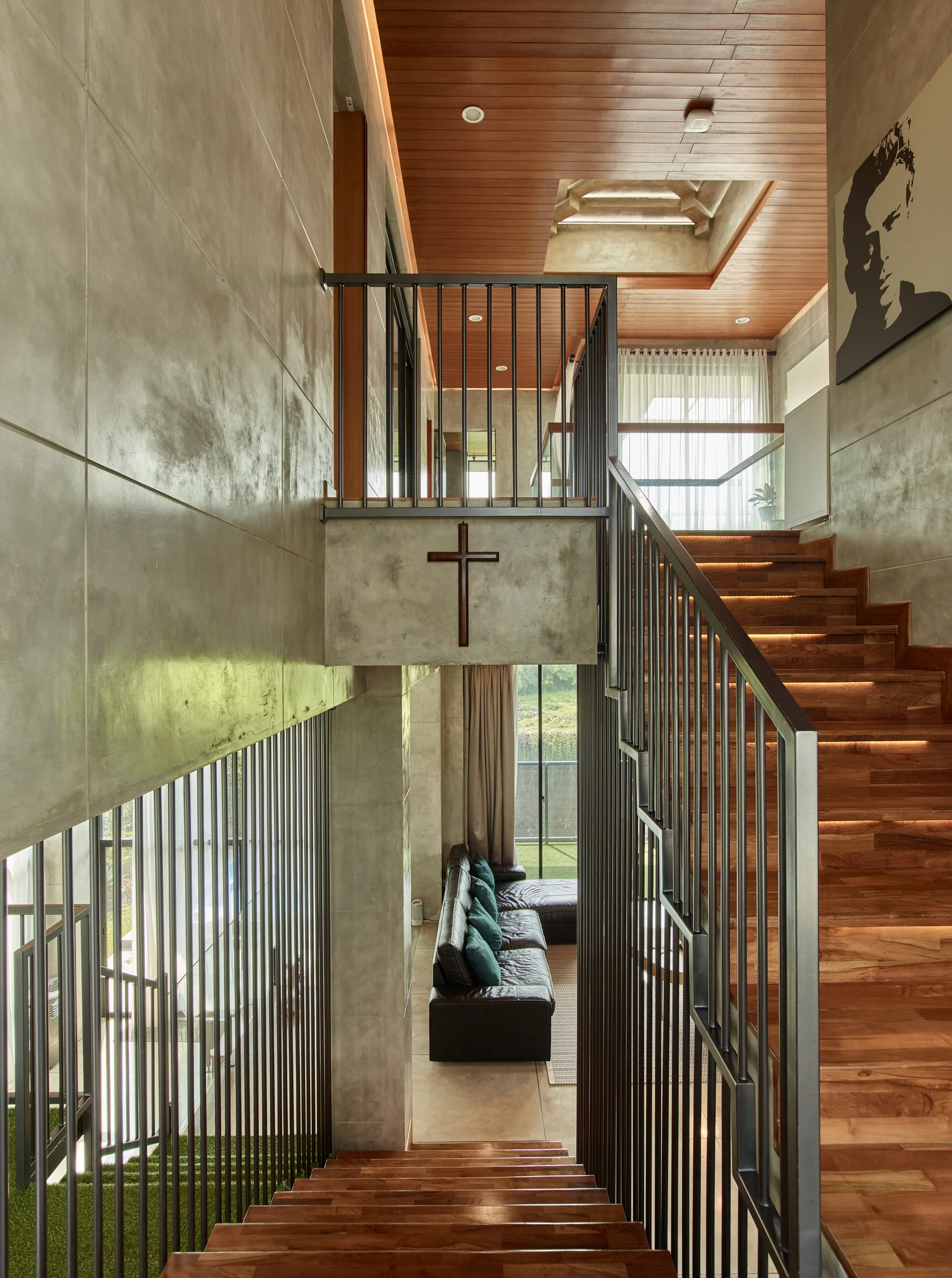 Tresno House, Realrich Architecture Workshop, Interior, Stairs, Wood, Handrail