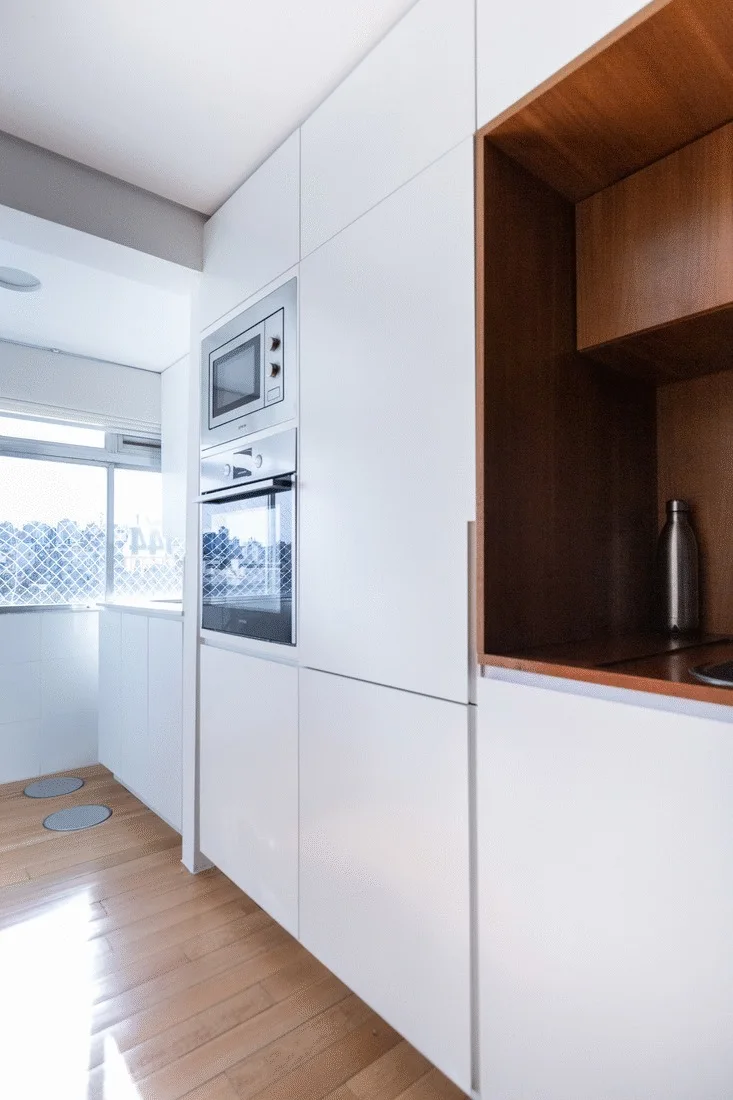 Twins Apartment, Paralelo 30 Arquitetura, Interior, Kitchen, Wood, Glass