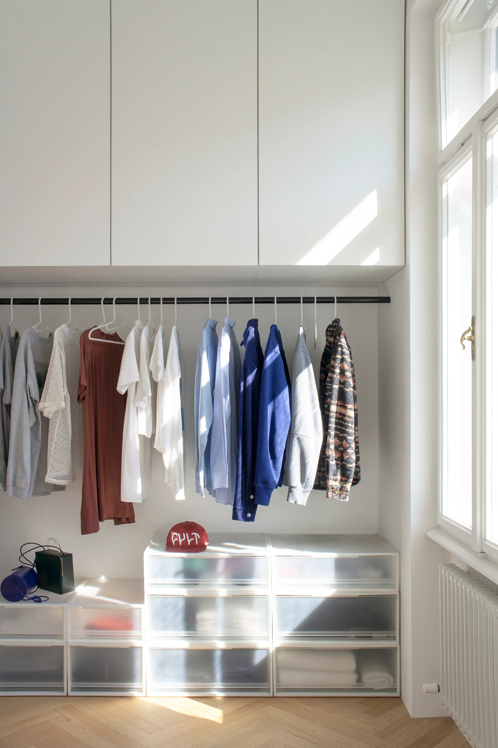 The Apple Apartment, alto design studio, Interior, Closet, Shelving