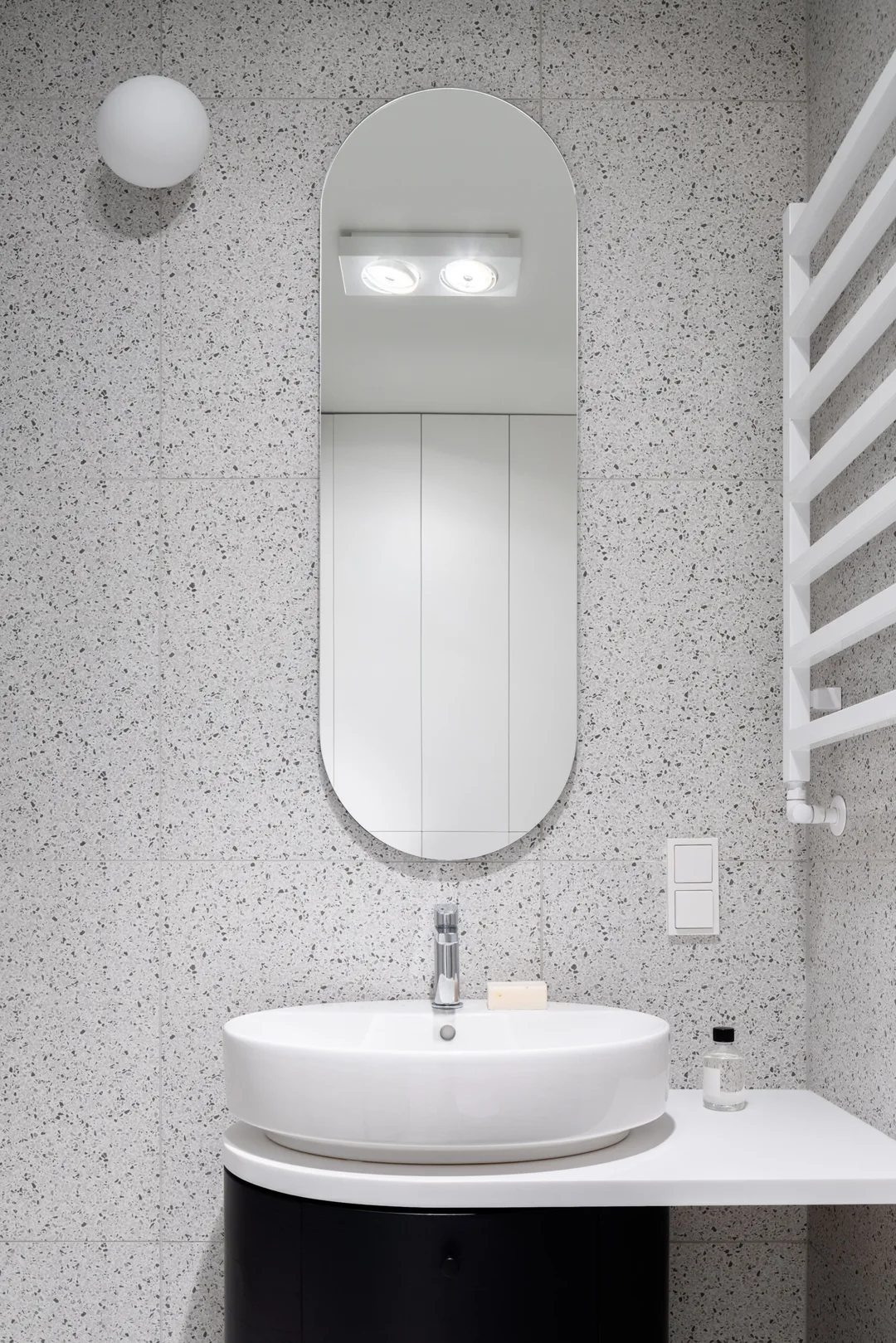 terrazzo style bathroom tiles