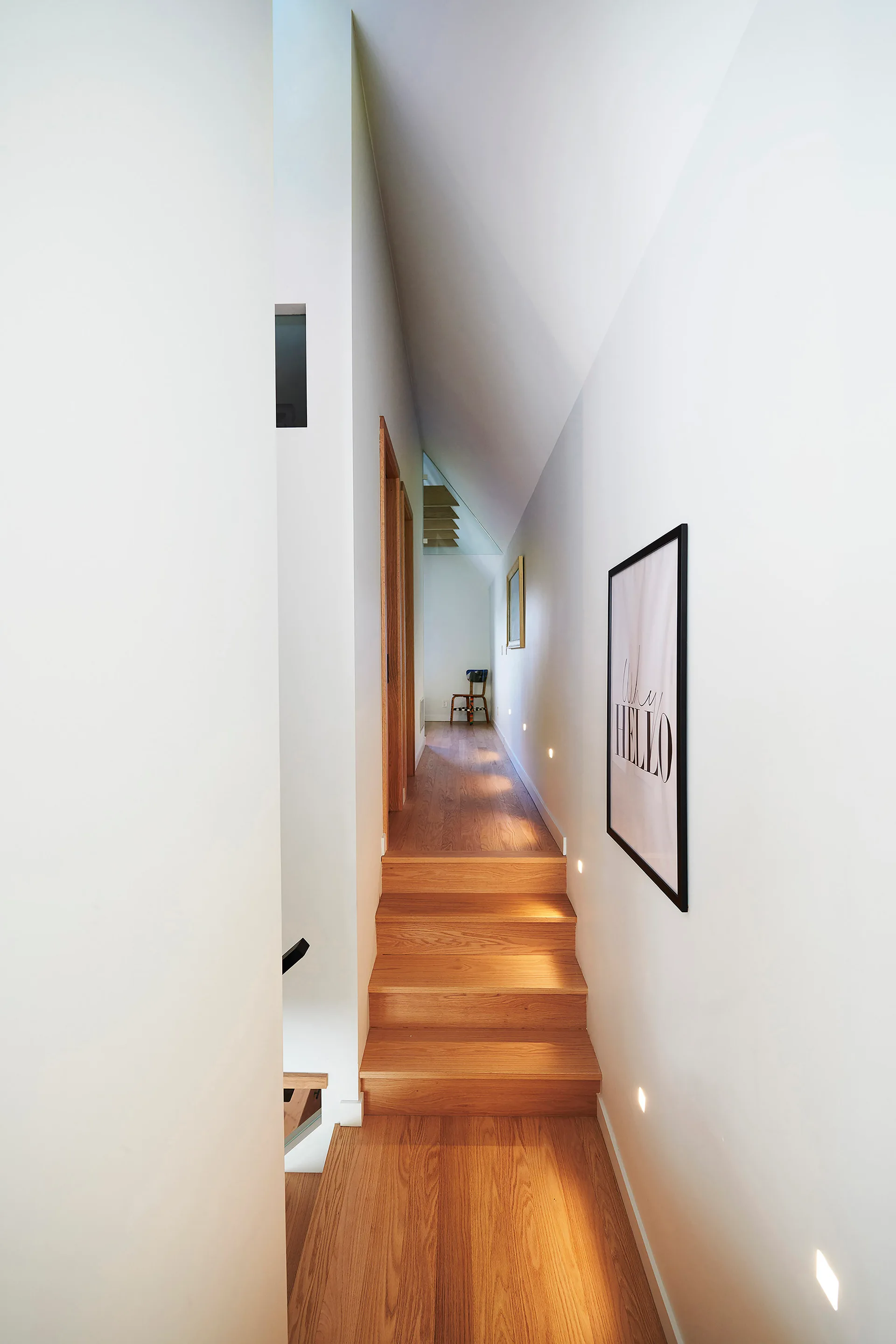 Curvy Eco Home, Craig Race Architecture, Interior, Stairs
