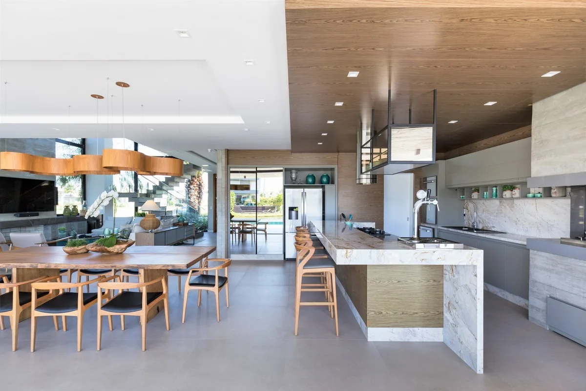 Bluish House, Studio Colnaghi Arquitetura, Interior, Kitchen, Countertop