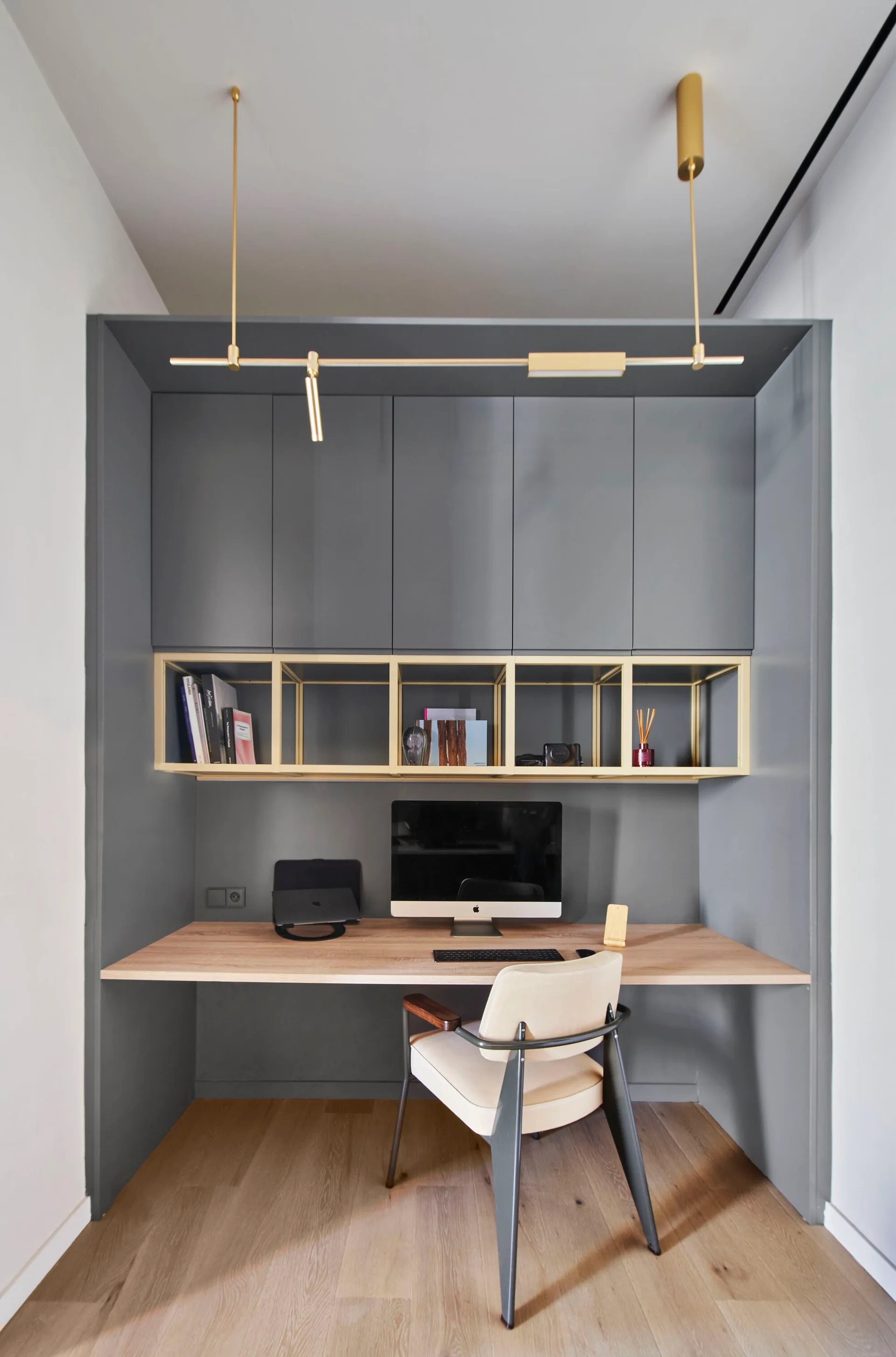 The Bruc Apartment, Cometa Architects, Interior, Closet, Table, Shelving, Chair