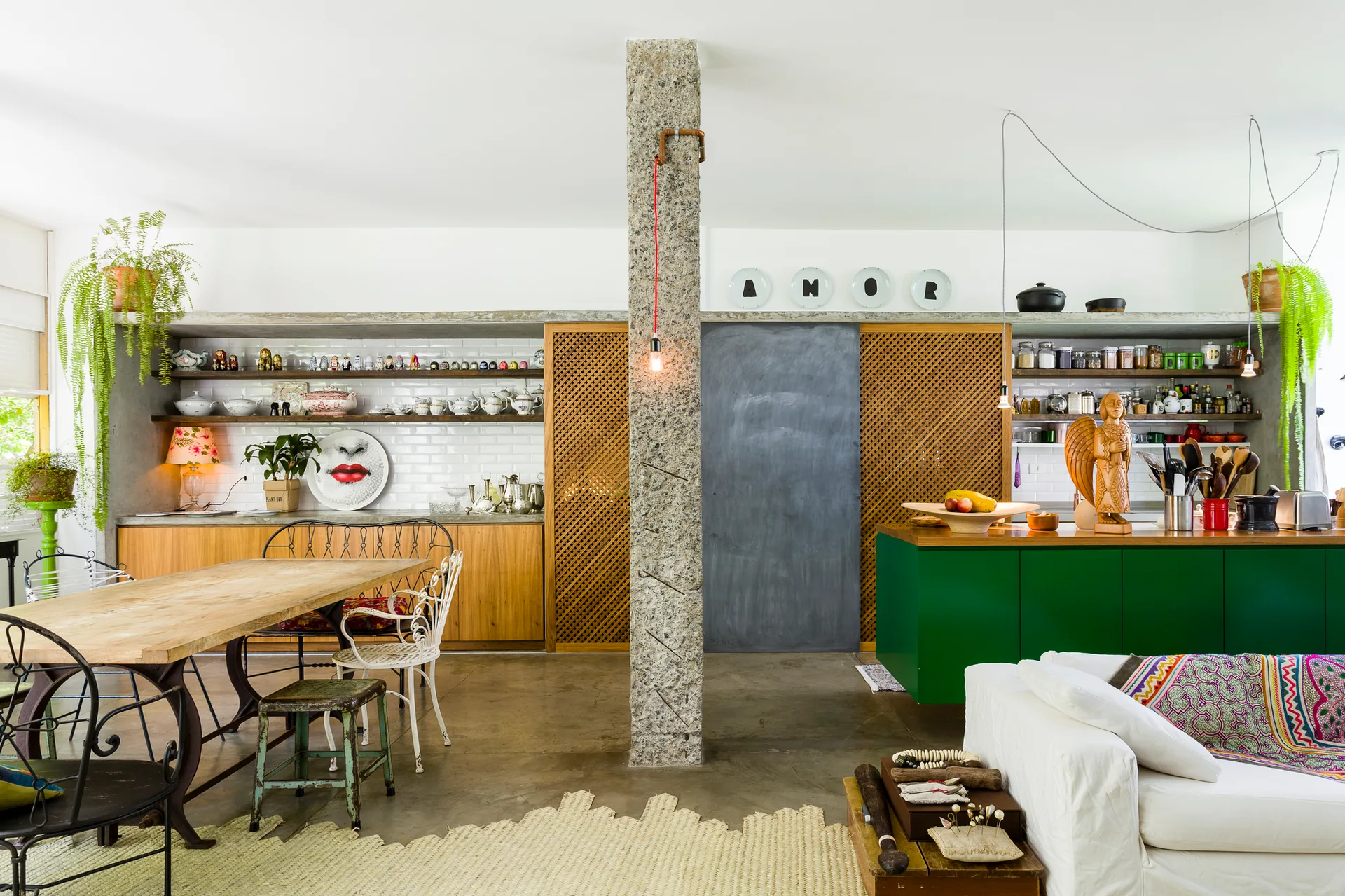 Apartamento Louveira, Estudio FM + Rosenbaum®, Interior, Kitchen, Table, Chair