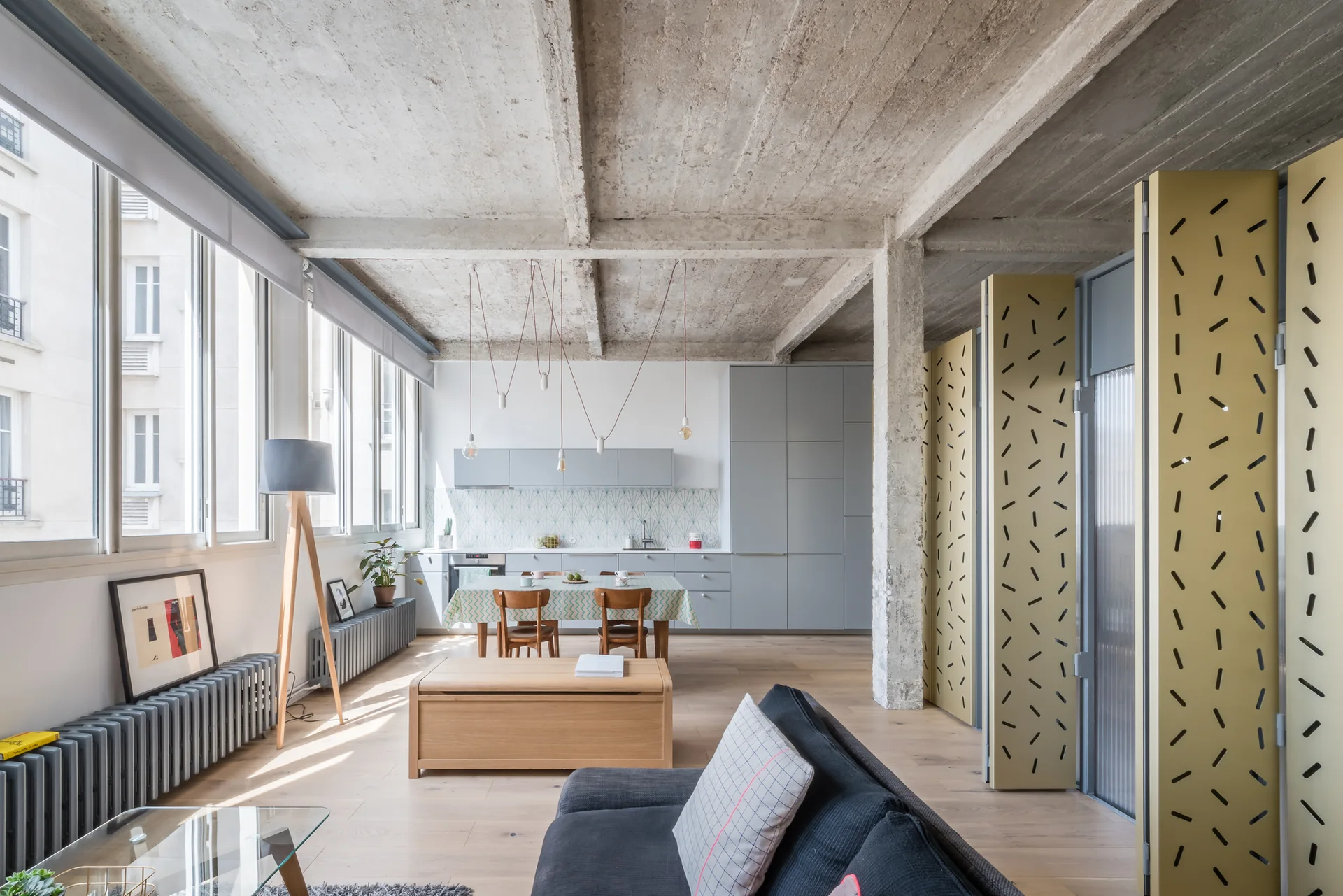 Voltaire, SABO project, Sofa, Table, Windows, Chair, Beam
