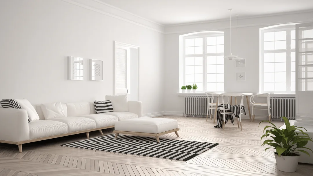 bright minimalist living room design