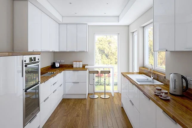 wooden kitchen counters