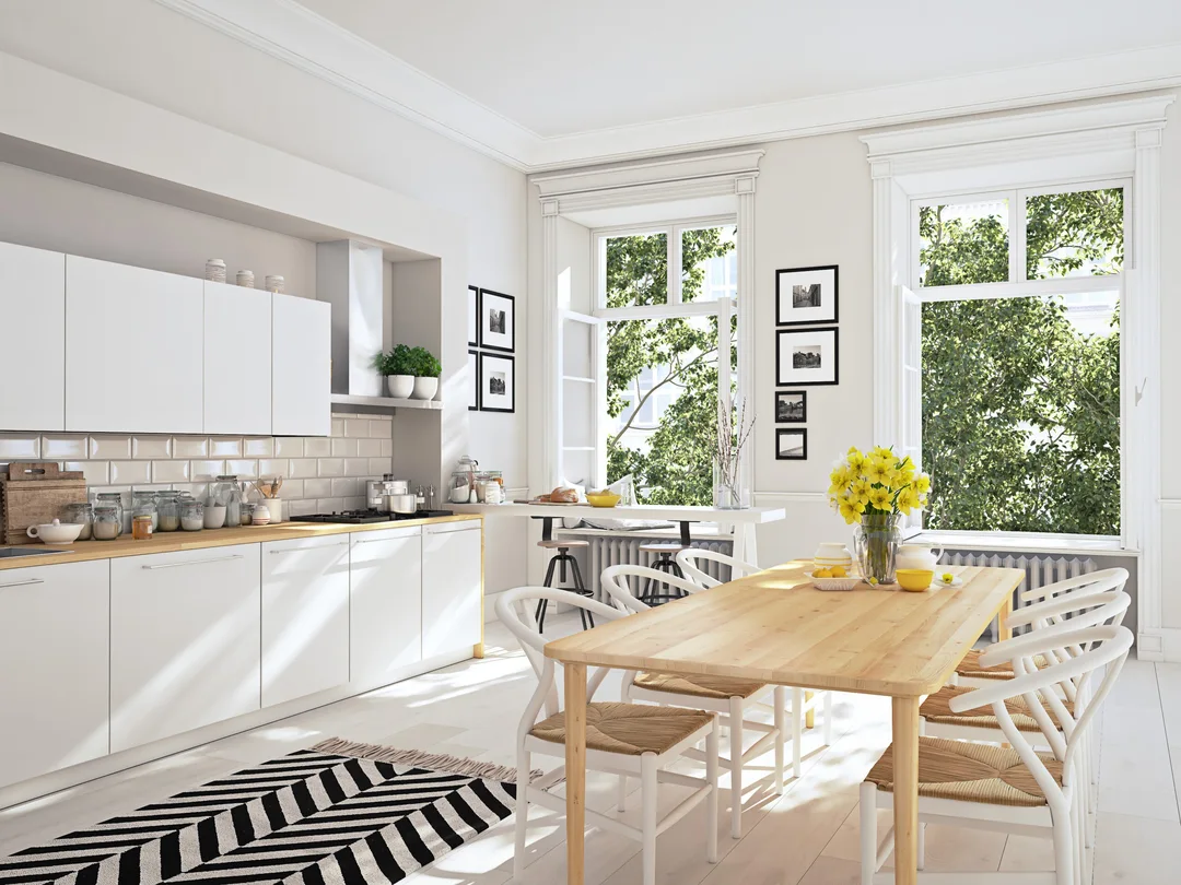 modern nordic kitchen in loft apartment
