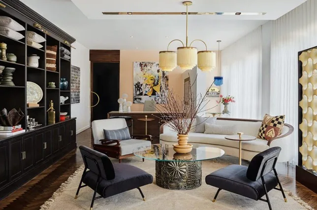 art deco interior design lighting