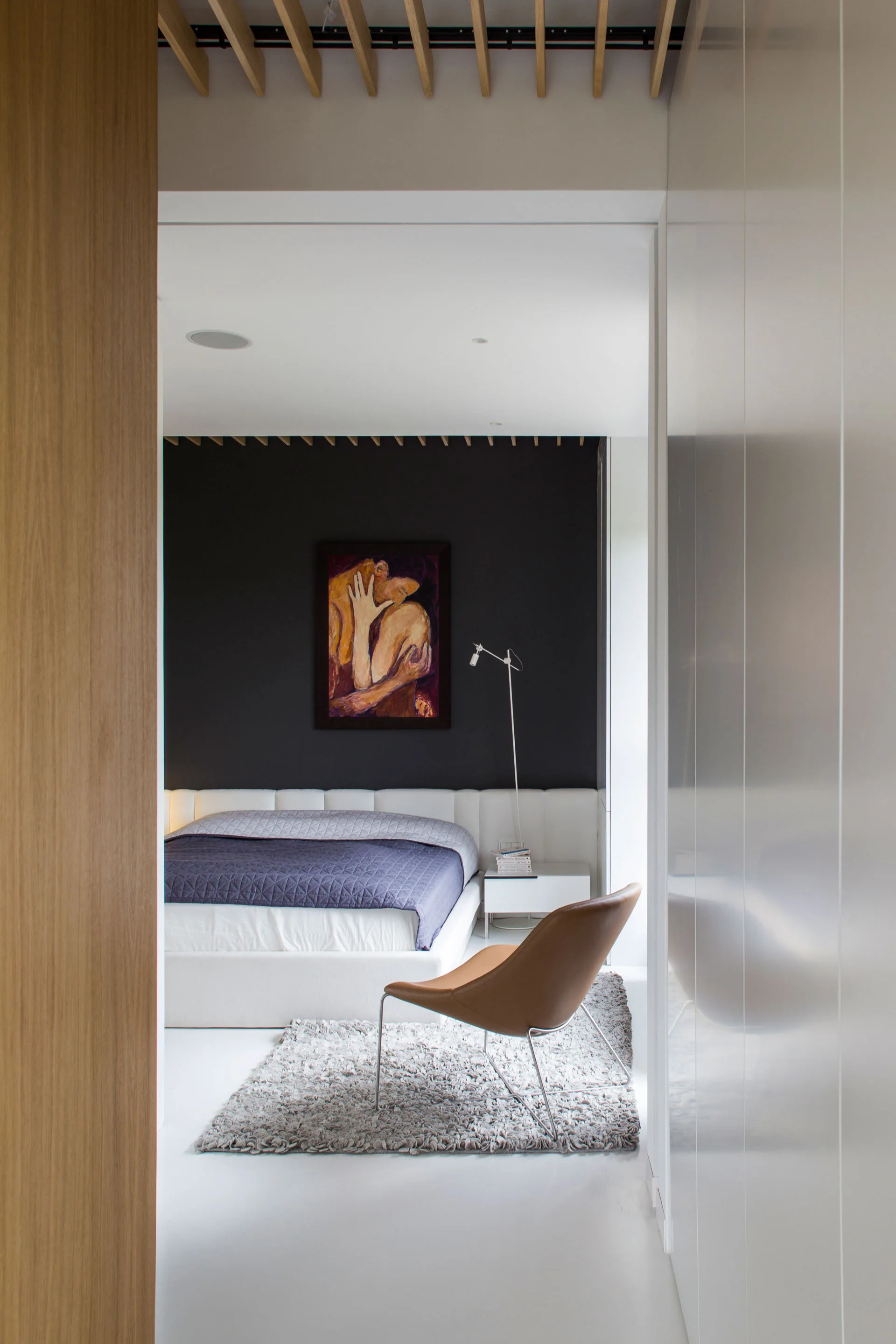 Apartment in Poznan, PL.architekci, Chair, Bedroom