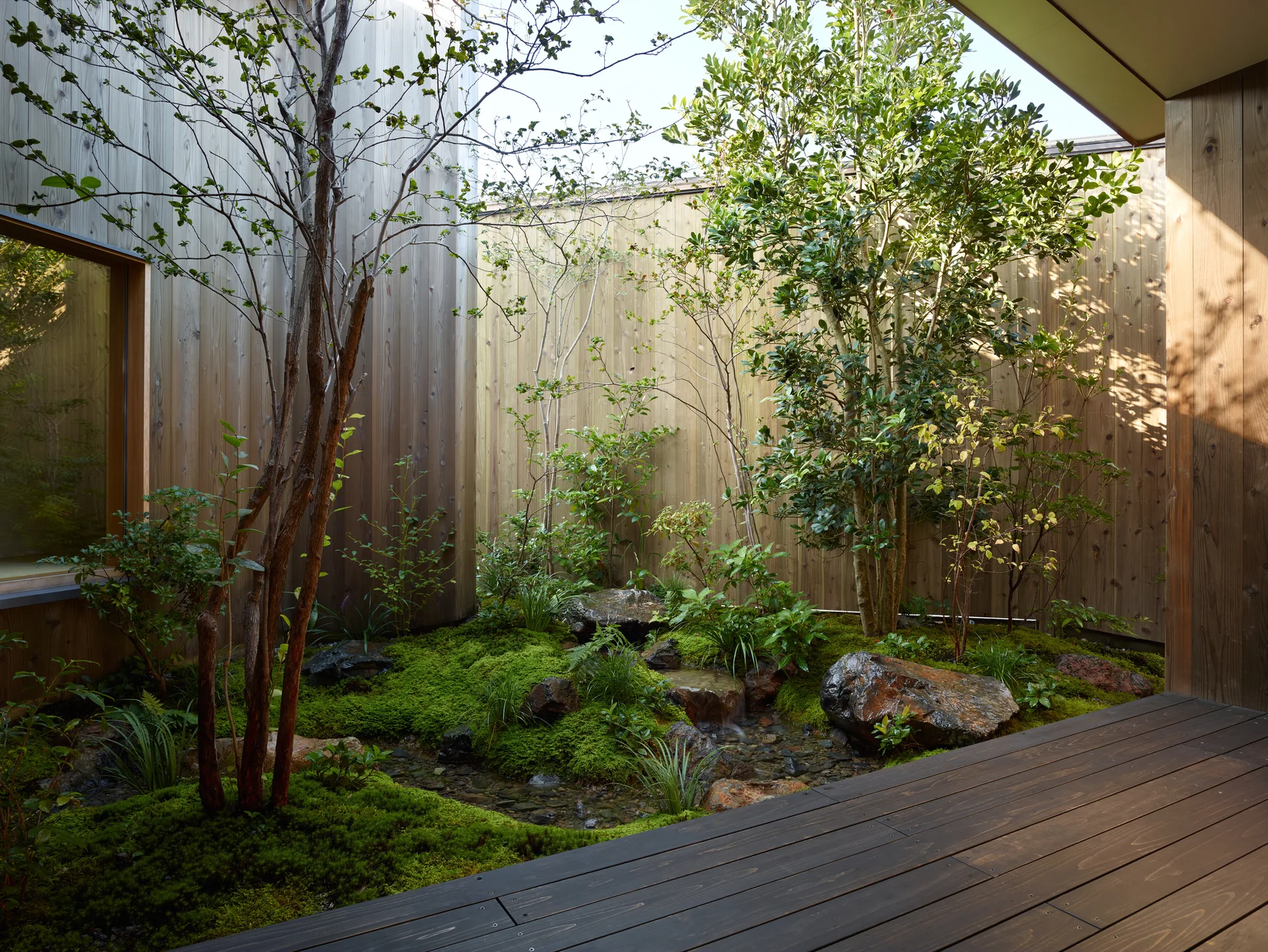 Minomi House, Hankura Design, Exterior, Courtyard, Garden