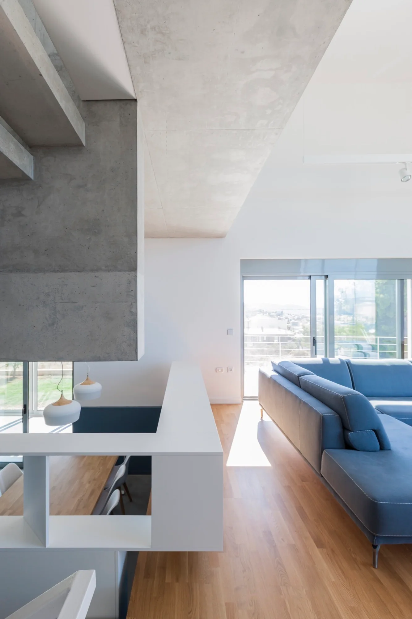 “Hidden Cross” Residence, Ntovros Vasileios Architects, Interior, Living Room