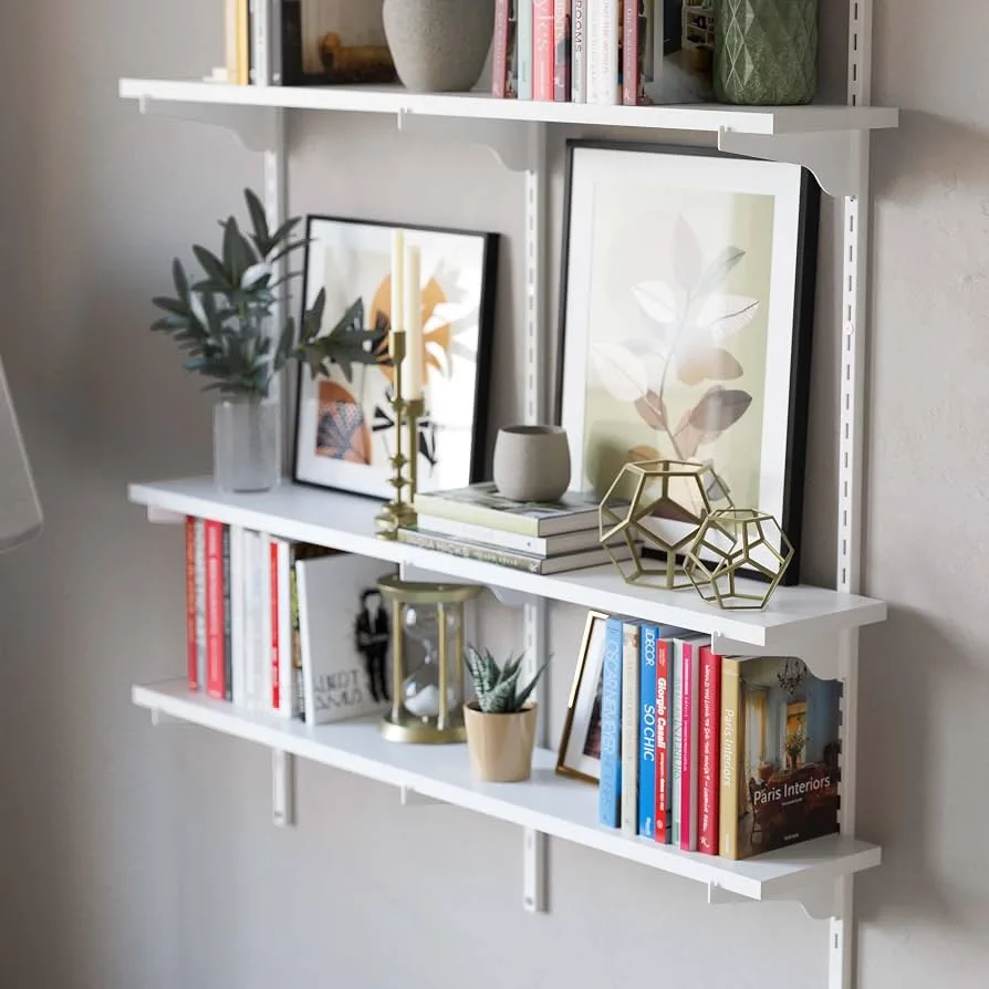 Turin White Modular Wall Shelving