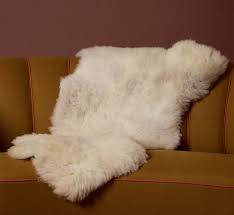 Isle of Skye Cream Sheepskin Throw