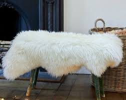 Natural White Sheepskin Throw
