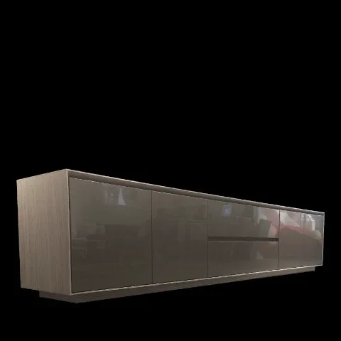 Cecchini Modern Gray Wood Floating Sideboard