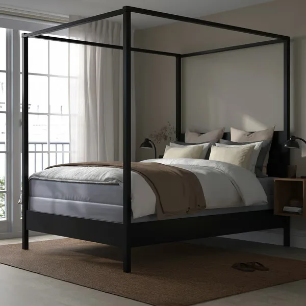 Modern Black Canopy Bed