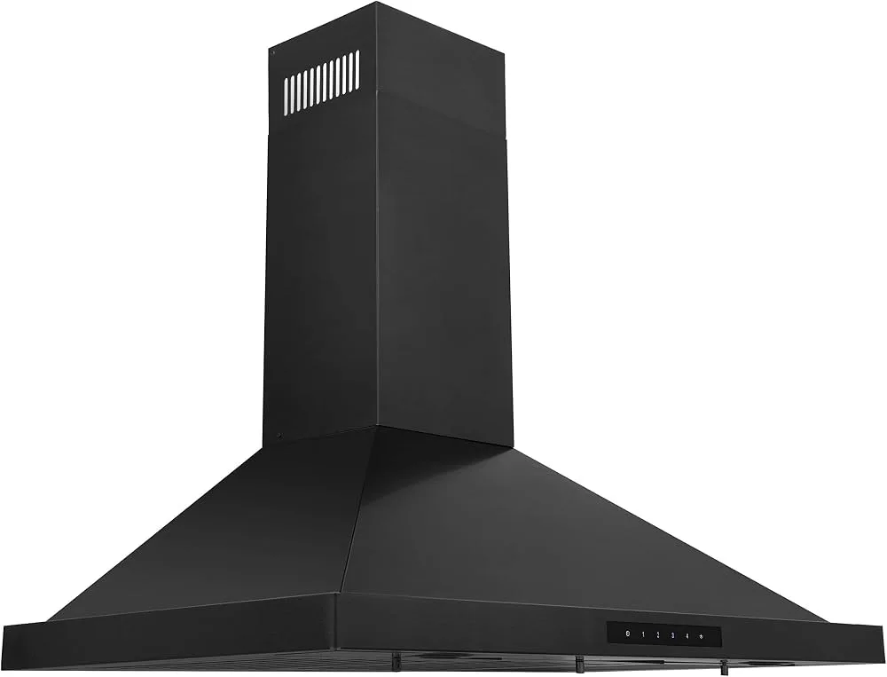 Matte Black Steel Range Hood
