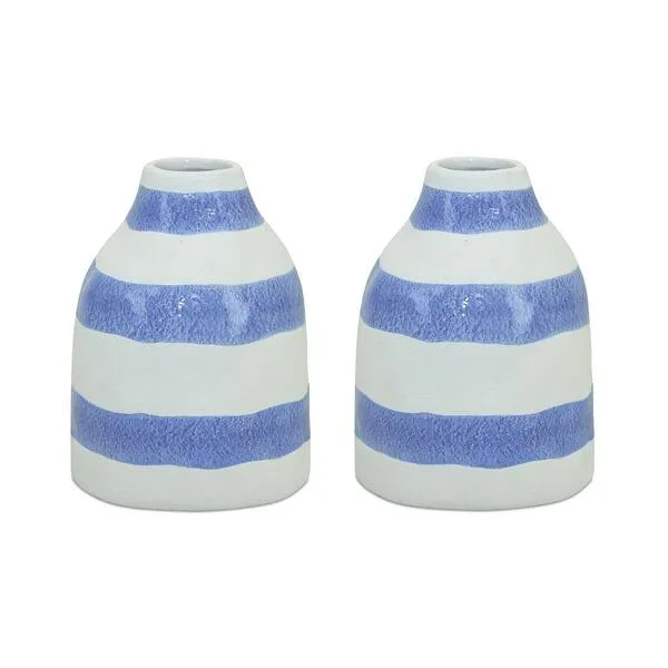 Striped Ceramic Vases
