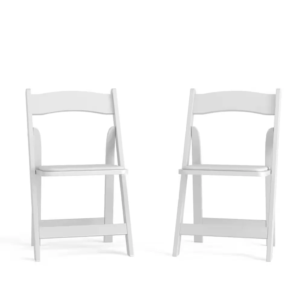 White Wood Folding Chair