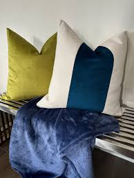 Chartreuse Solid Modern Square Velvet Floor Pillow