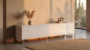 Neve White Minimalist Media Console