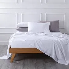 Solid White Linen Bedding Set