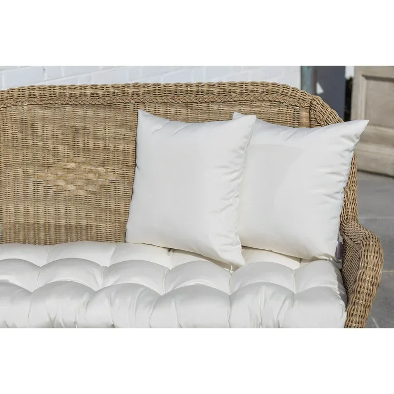 Solid White Square Throw Pillow