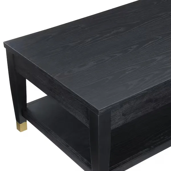 Steve Silver Yves 48 in. Charcoal 19.5 in. H Rectangle Wood Coffee Table with Lift Top YS100C