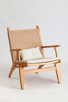 Haverhill Mid-Century Modern Woven Accent Armchair