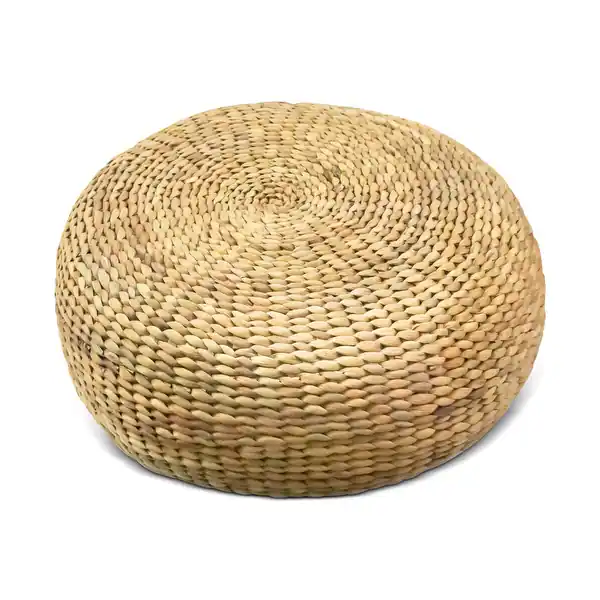Round Woven Floor Pouf