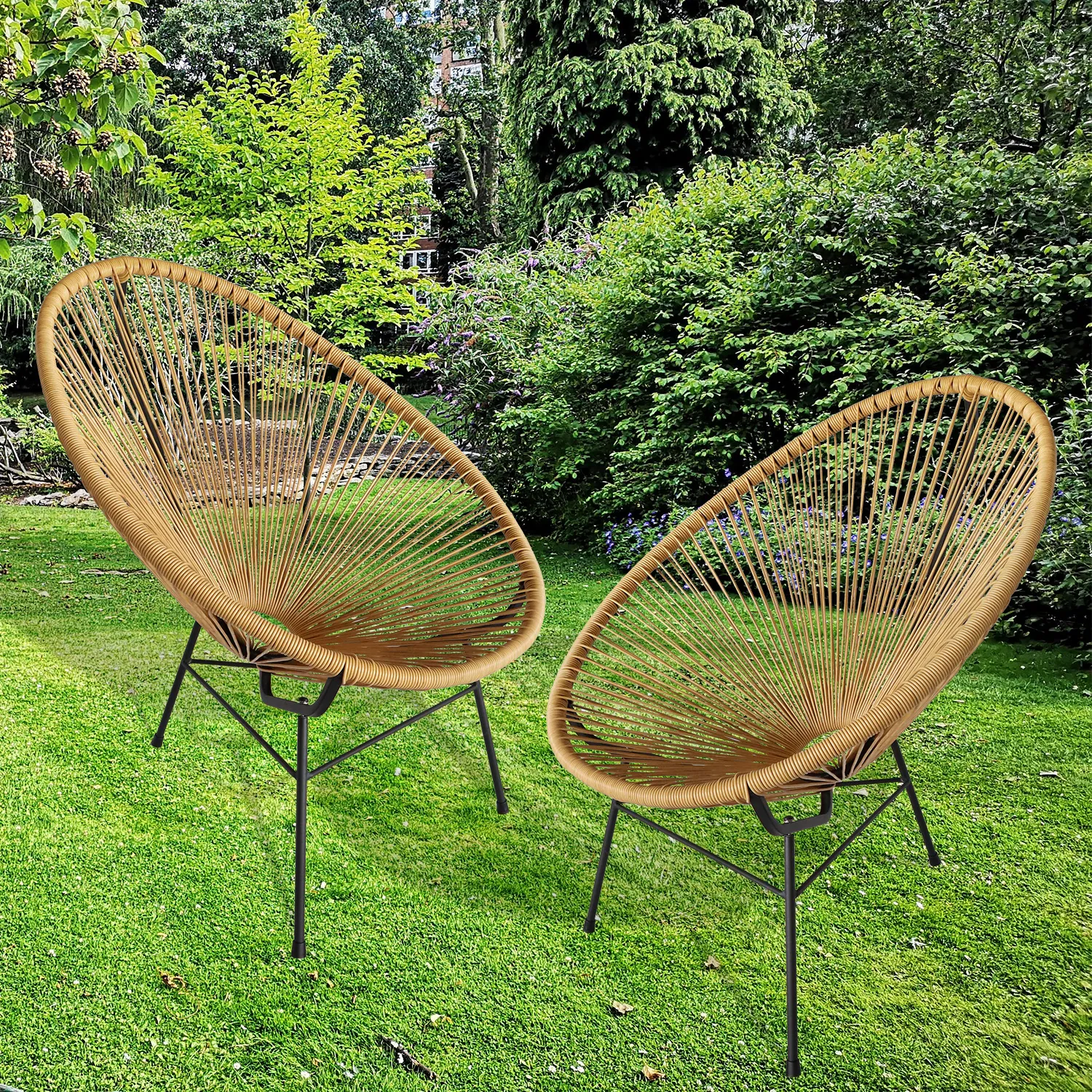 Woven Beige Acapulco Chair