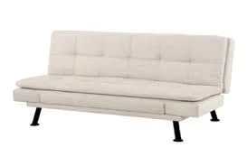 Cream Fabric Futon Sofa