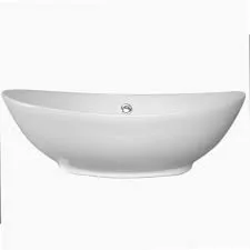 Sutherland White Ceramic Oval Vessel Sink