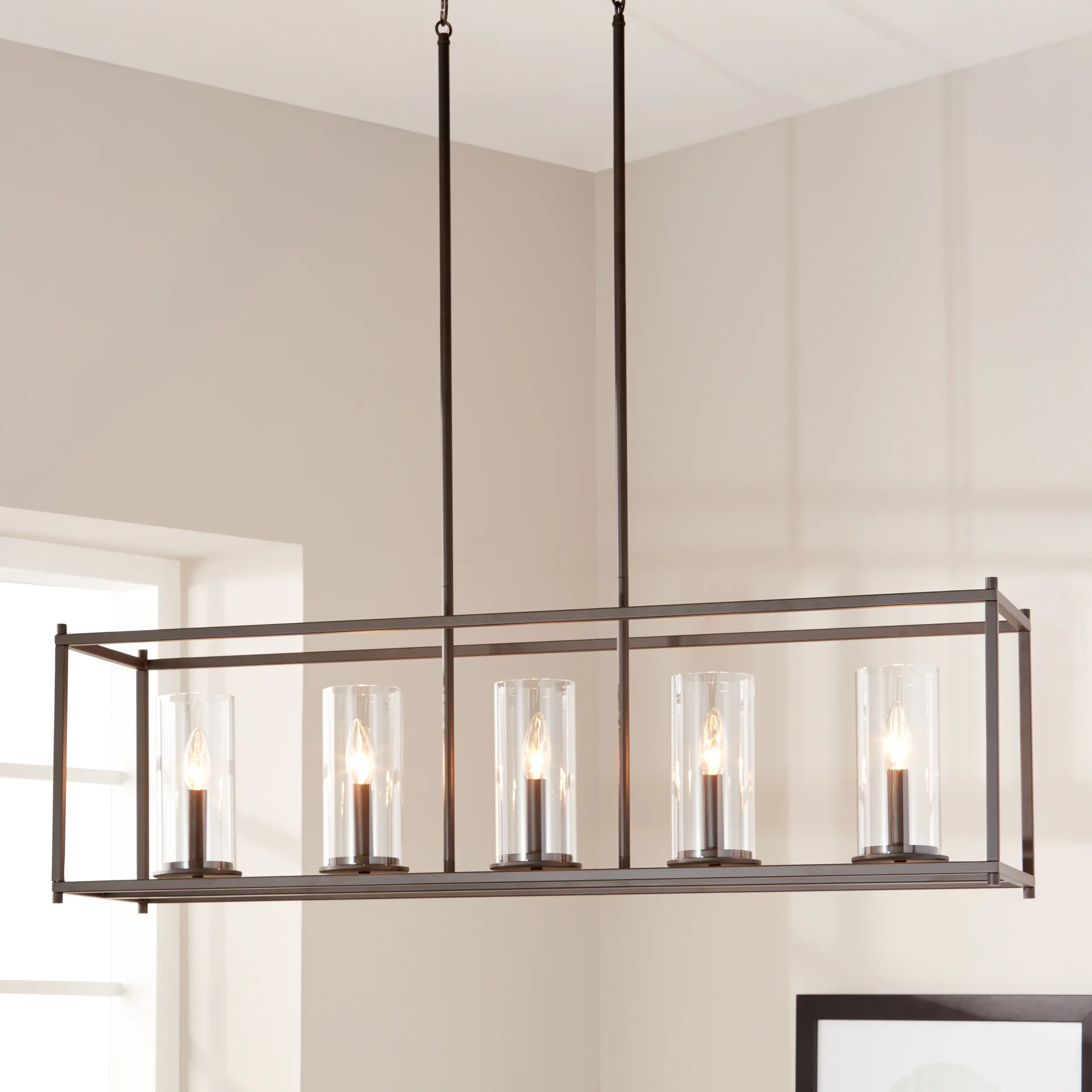 Crosby Bronze Linear Pendant Light