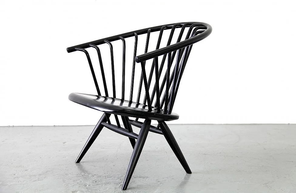 Crinolette Black Spindle Accent Chair