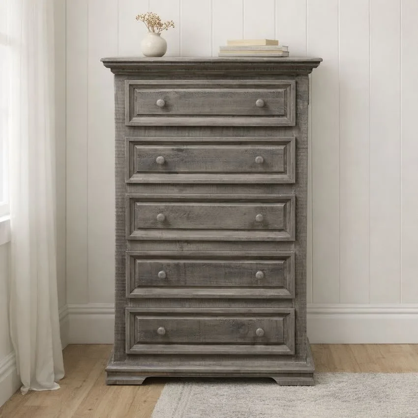 Distressed Rustic Wooden Dresser