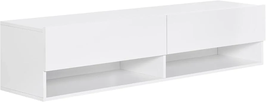 Modern White Floating Media Console