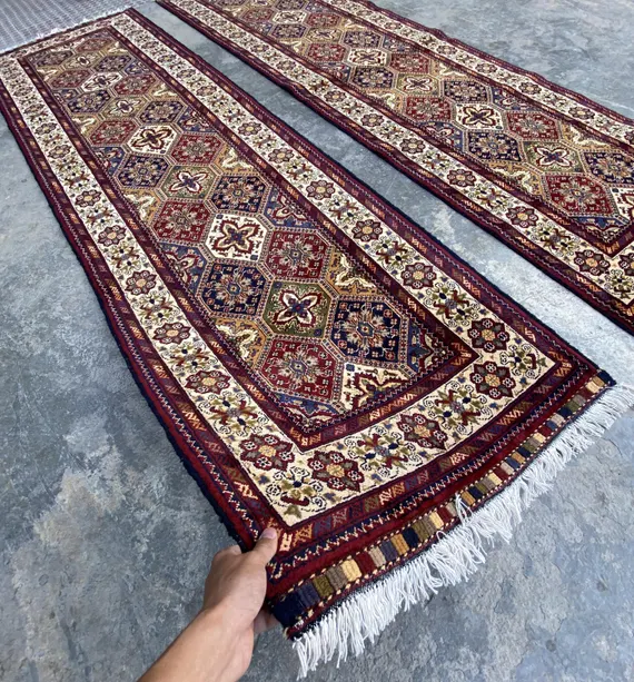 Traditional Afghan Wool Runner Rug