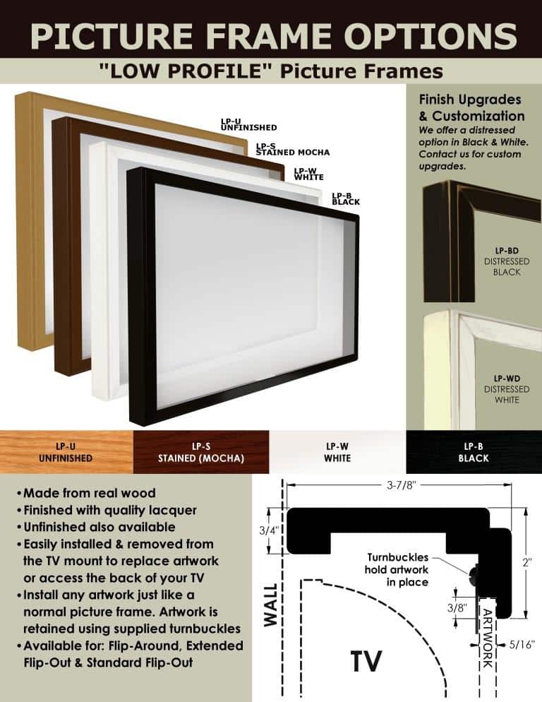 Low Profile Wood Television Frame
