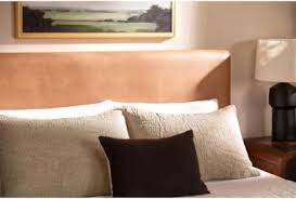 Dean Queen Faux Leather Upholstered Panel Bed