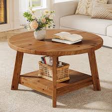 Round Wooden Side Table