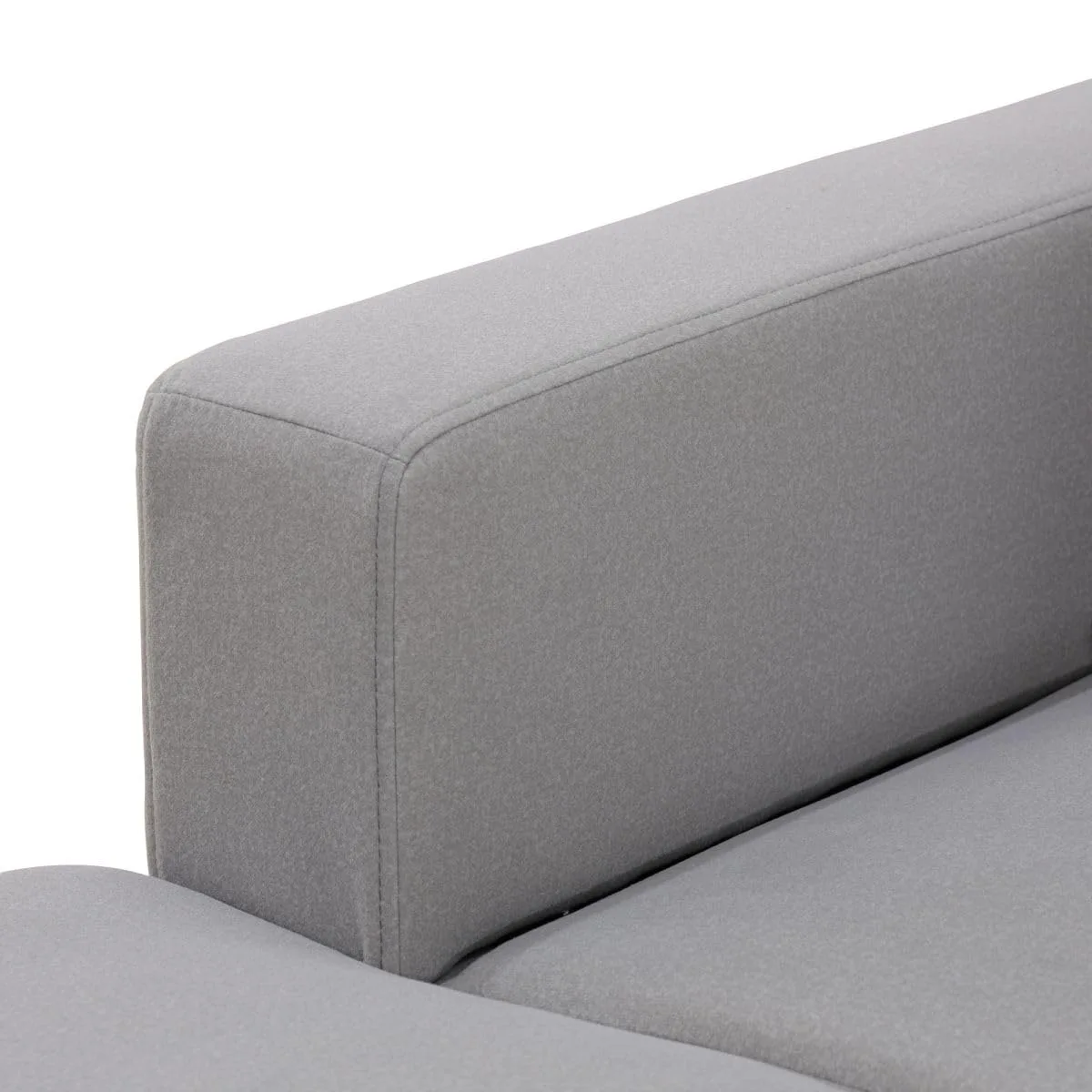 Modern Gray Fabric Sectional Sofa