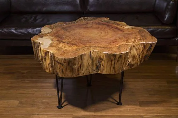 Round Live Edge Coffee Table