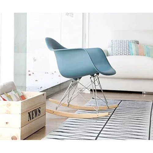 Mid-Century Modern Molded Shell Rocking Chair