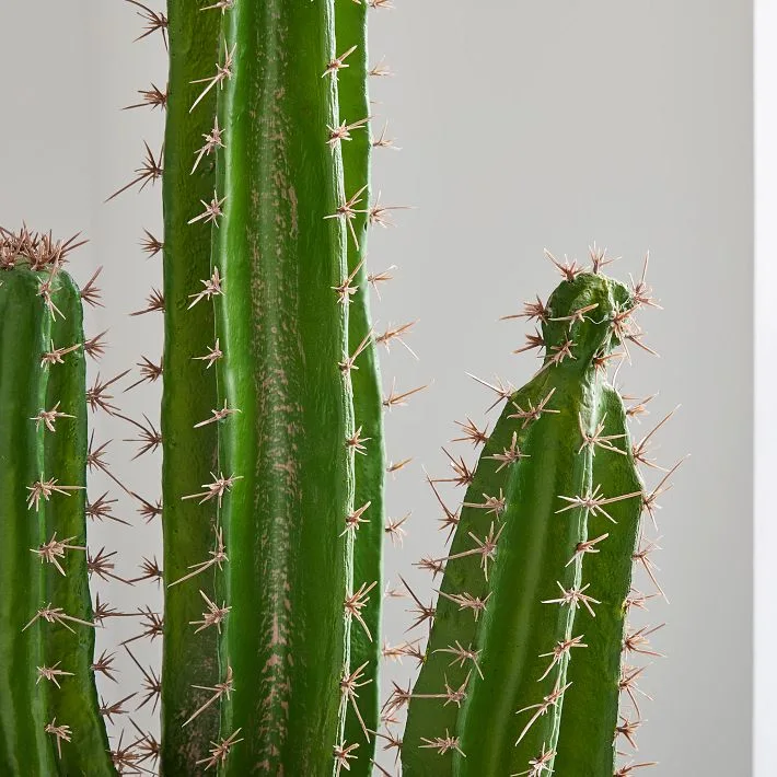 Faux Potted Cactus Plant Decor