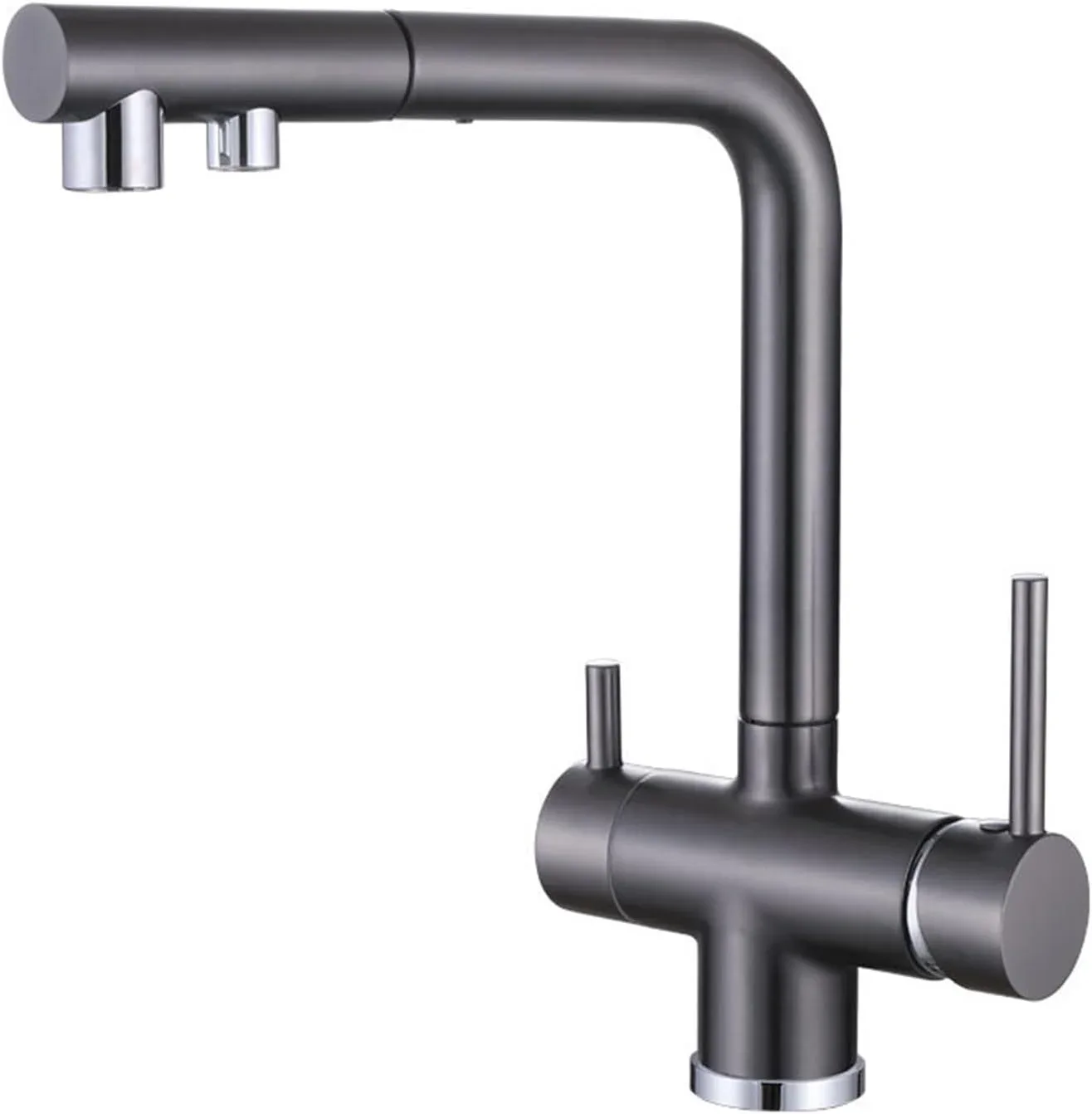 Modern Gray Kitchen Faucet