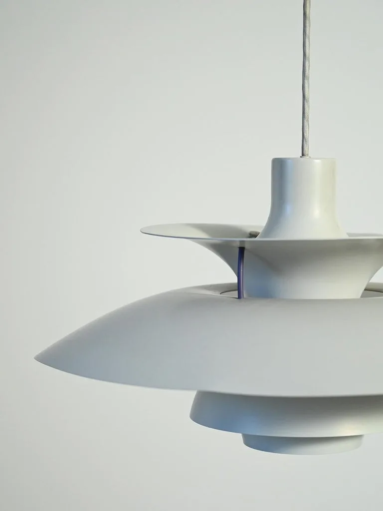 Matte White Metal Pendant Light
