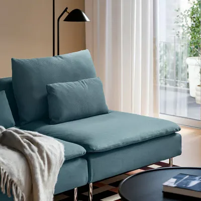 Blue Fabric Sofa